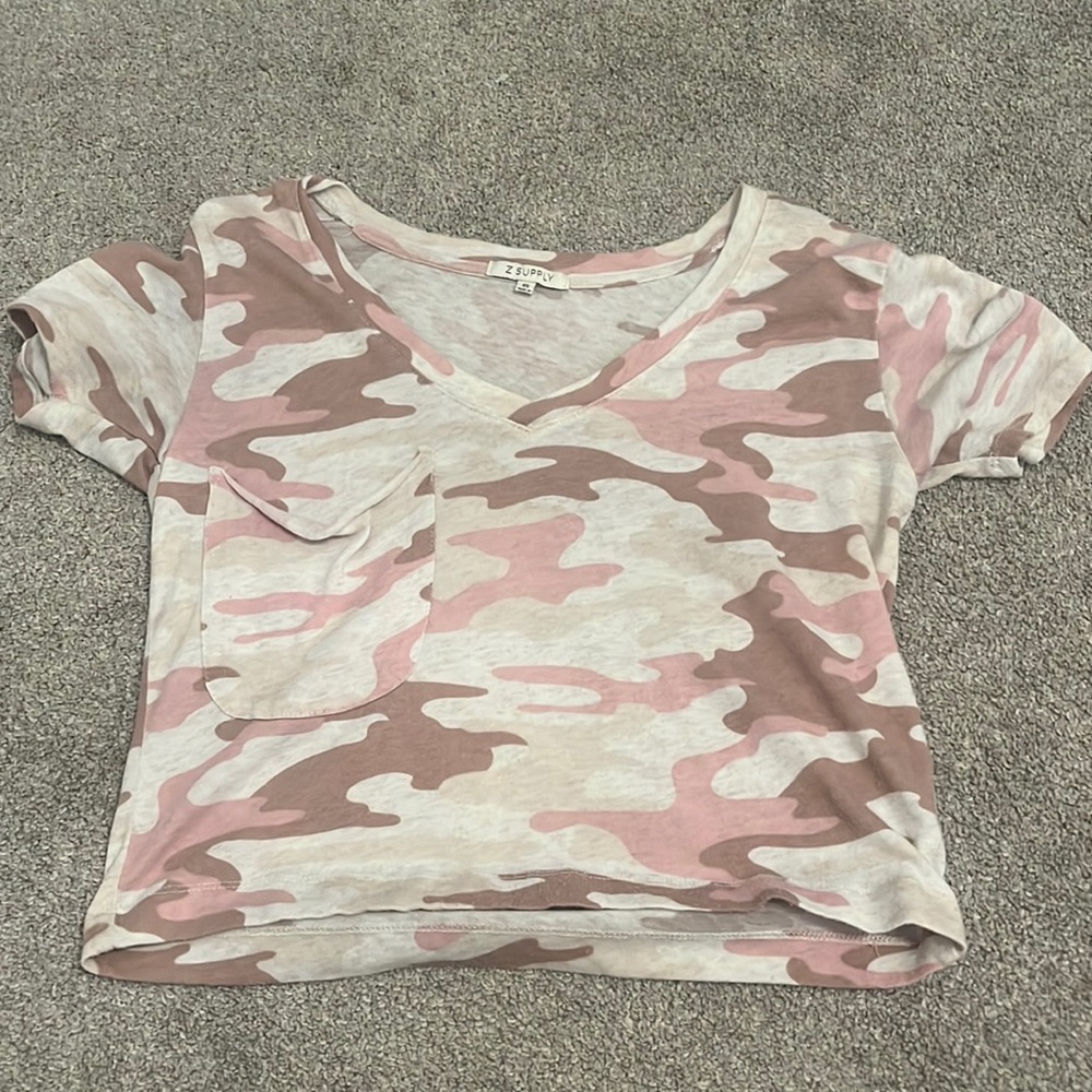 Z Supply Pink Camo Tee Size XS